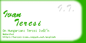 ivan tercsi business card